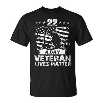 22 A Day Veteran Lives Matter T Veterans Day T-Shirt - Monsterry UK