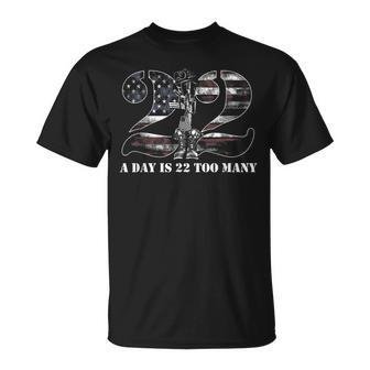 22 A Day Is 22 Too Many Veteran Day Usa Patriotic Awareness T-Shirt - Monsterry DE