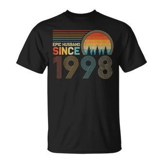 24Th Wedding Anniversary For Him Epic Husband Since 1998 T-Shirt - Monsterry DE