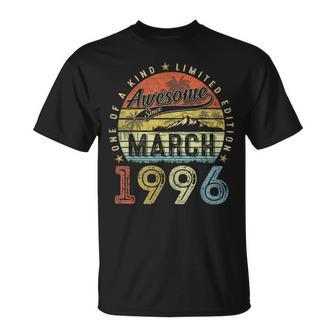 28 Year Old Vintage March 1996 28Th Birthday Women T-Shirt - Seseable