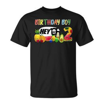 2Nd Birthday Boy 2 Year Old Fruit Birthday Hey Bear T-Shirt - Monsterry AU