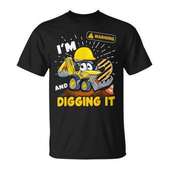 2Nd Birthday Boys Construction Excavator 2 Years Old Digger T-Shirt - Thegiftio UK