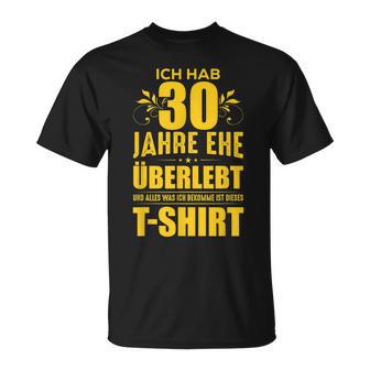 30 Jahreerheiratet Slogan T-Shirt - Seseable