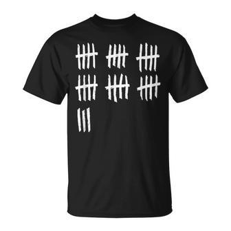 33Rd Birthday Outfit 33 Years Old Tally Marks Anniversary T-Shirt - Monsterry CA