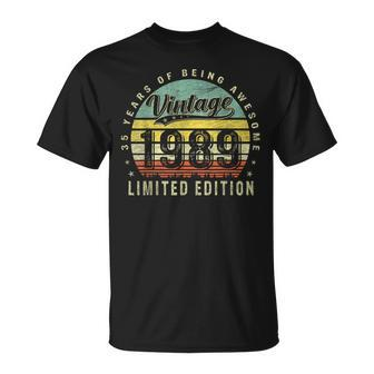35 Year Old Vintage 1989 Limited Edition 35Th Birthday T-Shirt - Monsterry