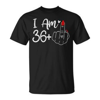 I Am 36 Plus 1 Middle Finger For A 37Th Birthday For Women T-Shirt - Monsterry UK