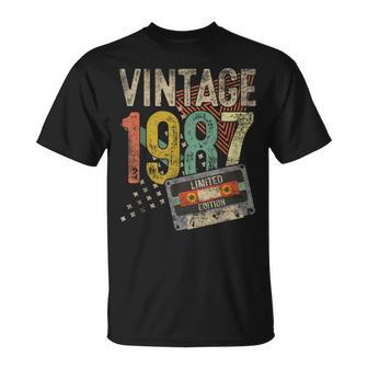 37 Year Old Vintage 1987 Decoration 37Th Birthday T-Shirt | Seseable CA