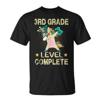3Rd Grade Level Complete Gamer 2024 Graduation Unicorn Dab T-Shirt - Monsterry CA