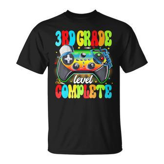 3Rd Grade Level Complete Video Gamer Boy Last Day Of School T-Shirt - Monsterry DE