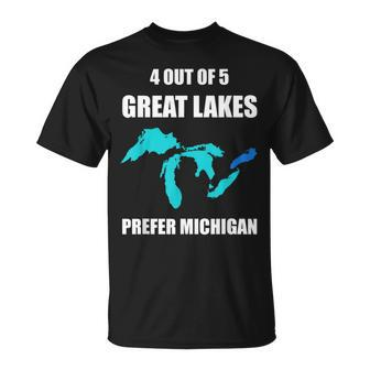 4 Out Of 5 Great Lakes Prefer Michigan T-Shirt - Monsterry AU