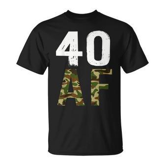 40 Af Vintage 40Th Birthday Military T-Shirt - Monsterry UK