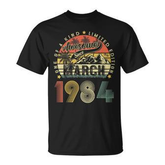 40 Year Old Vintage March 1984 40Th Birthday Women T-Shirt | Mazezy