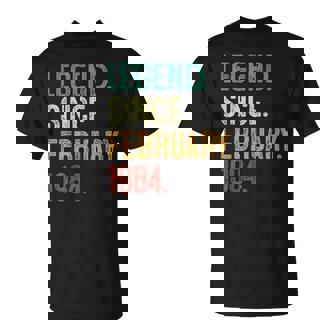 40 Years Old Legend Since February 1984 40Th Birthday T-Shirt - Seseable