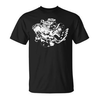 426 Hemi Head Classic Muscle Car Engine T-Shirt - Monsterry DE