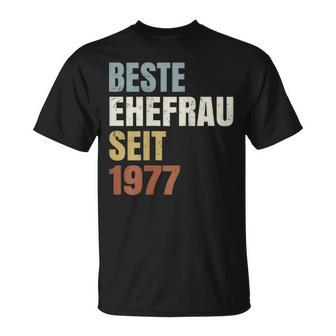 47 Hochzeitstag Kaschmirhochzeit Ehewitze Beste Ehefrau T-Shirt - Seseable