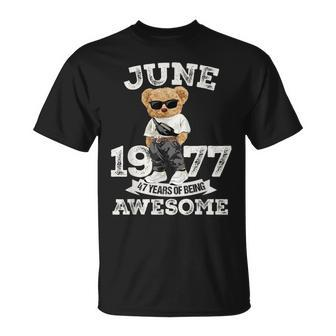 47 Year Old Awesome June 1977 47Th Birthday Boys T-Shirt - Monsterry AU
