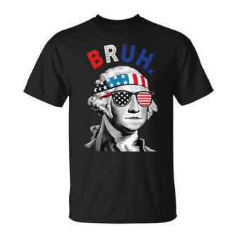 4Th Of July 2024 George Washington Bruh T-Shirt - Monsterry AU