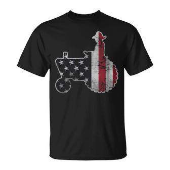 4Th Of July American Flag Tractor Usa Independence Day T-Shirt | Mazezy UK