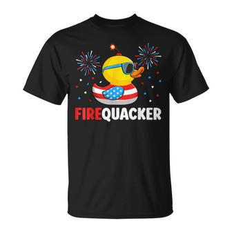 4Th Of July Duck Firequacker Patriotic Fourth Of July T-Shirt - Monsterry DE