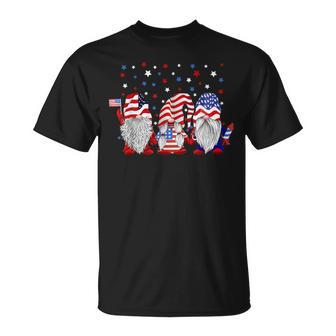 4Th Of July Gnomes Patriotic American Flag Cute Usa Gnome T-Shirt - Monsterry UK