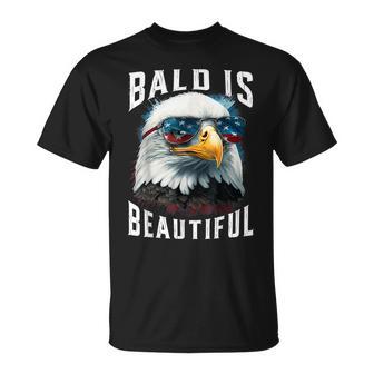 4Th Of July Independence Day Bald Eagle Bald Is Beautiful T-Shirt - Monsterry DE