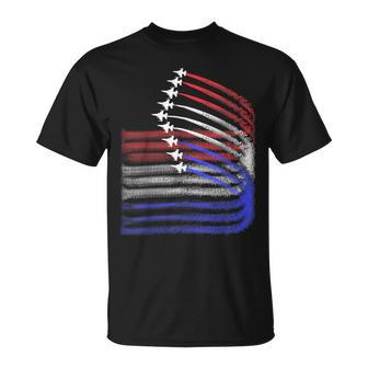 4Th Of July Jet American Flag Patriotic Usa For Boys T-Shirt - Seseable