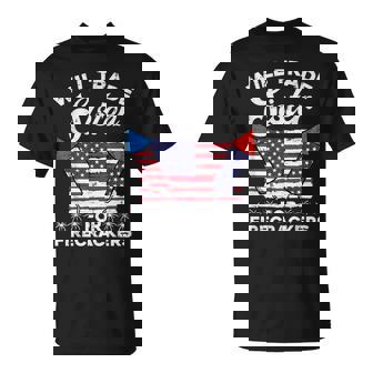 4Th July Will Trade Sister For Firecrackers Patriot Boys Kid T-Shirt | Mazezy