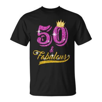 50 And Fabulous 50 Yrs Old B-Day 50Th Birthday T-Shirt - Thegiftio UK
