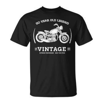 50 Year Old Biker Born In 1974 50Th Birthday Bike Motorbike T-Shirt - Thegiftio UK