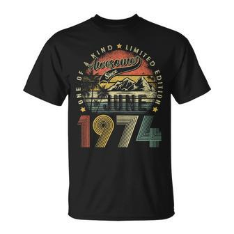 50 Years Old Vintage June 1974 50Th Birthday Women T-Shirt - Monsterry CA