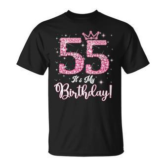 55 It's My Birthday Happy Birthday To Me 55Th Birthday T-Shirt - Monsterry UK