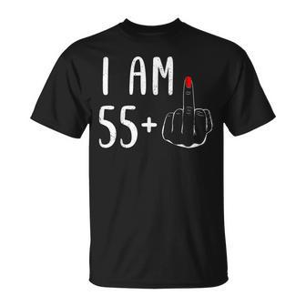 I Am 55 Plus 1 Middle Finger For A 56Th Birthday For Women T-Shirt | Mazezy