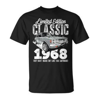 55Th Birthday Vintage Classic Car 1968 B-Day 55 Year Old T-Shirt - Monsterry