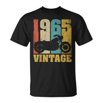 59Th Birthday Biker Dad Grandpa 59 Years Vintage 1965 T-Shirt - Monsterry UK