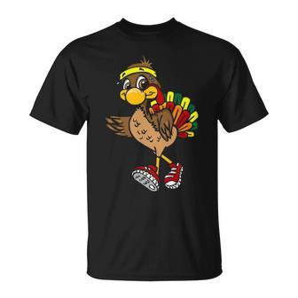 5K Turkey Trot Squad Pilgrim Thanksgiving Running T-Shirt | Mazezy