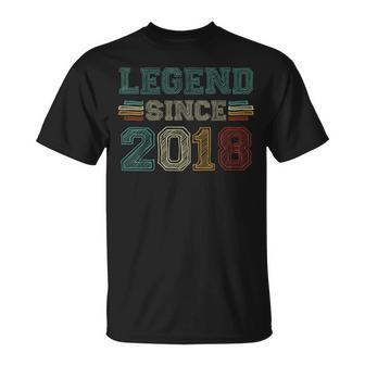 6 Years Old Legend Since 2018 6Th Birthday T-Shirt - Thegiftio UK
