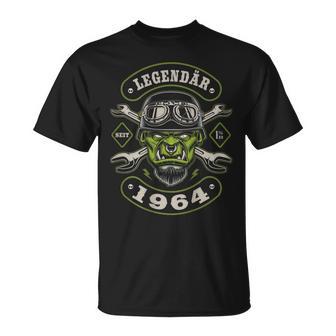 60 Geburtstag Mann Biker Geschenk Motorrad Legendär 1964 T-Shirt - Geschenkecke