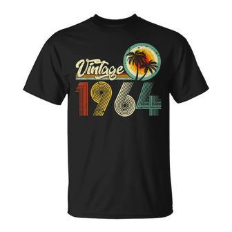 60 Years Old Vintage Born In 1964 Retro 60Th Birthday T-Shirt - Seseable