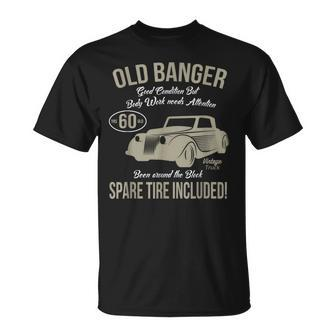 60Th Birthday Vintage Old Banger 60 Years Old Retro T-Shirt - Thegiftio UK