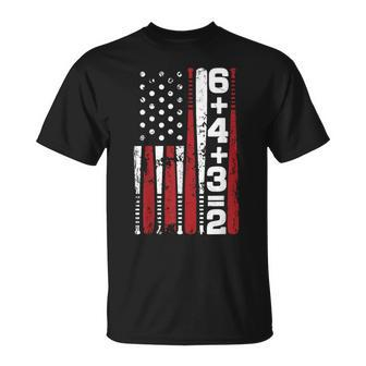 6432 Baseball Bat American Flag Boy Youth Women T-Shirt - Thegiftio UK