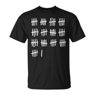 66Th Birthday Outfit 66 Years Old Tally Marks Anniversary T-Shirt - Monsterry UK