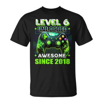 6Th Birthday Gamer 6 Year Old Bday Boy Six Son T-Shirt - Monsterry