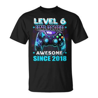 6Th Birthday Gamer 6 Year Old Bday Boy Six Son T-Shirt - Seseable