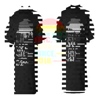 6Th Wedding Anniversary For Her Epic Wife Since 2018 T-Shirt - Thegiftio UK