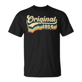 70Th Birthday Original Vintage Born In 1954 T-Shirt - Thegiftio UK
