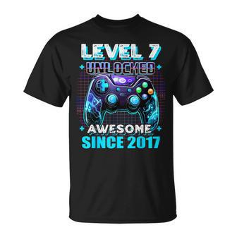 7Th Birthday Gamer 7 Years Old Bday Boy Seven Son T-Shirt | Mazezy DE