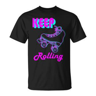 80S Keep Rolling Hobbies Roller Skate T-Shirt - Monsterry UK