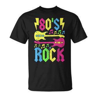 80S Rock Concert Outfit 1980S Fashion 80S Band Party Costume T-Shirt - Seseable