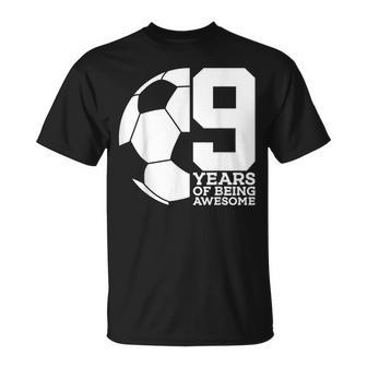 9 Years Of Being Awesome Soccer 9Th Birthday T-Shirt - Monsterry CA