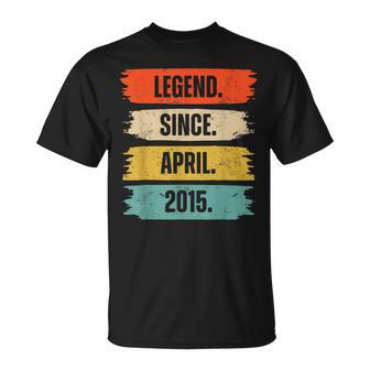 9 Years Old Legend Since April 2015 9Th Birthday Boys T-Shirt | Mazezy